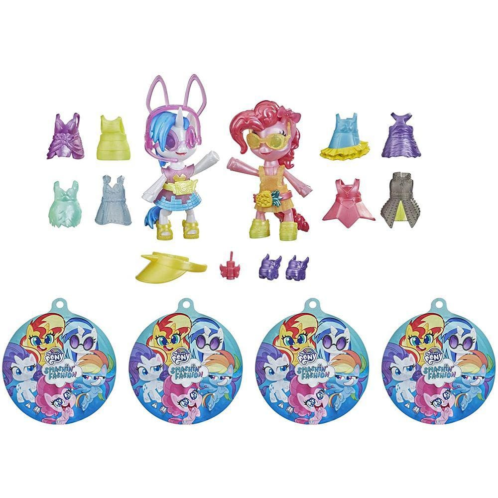 Festa de Moda Explosiva - 2 Pack, 30 peças, Figuras Articuladas e Acessórios Surpresa