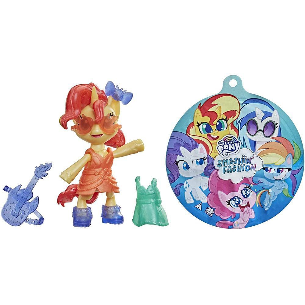 My Little Pony Charmoso, Sunset Shimmer - Figura 7,62 cm, Acessórios Moda, 9 Peças