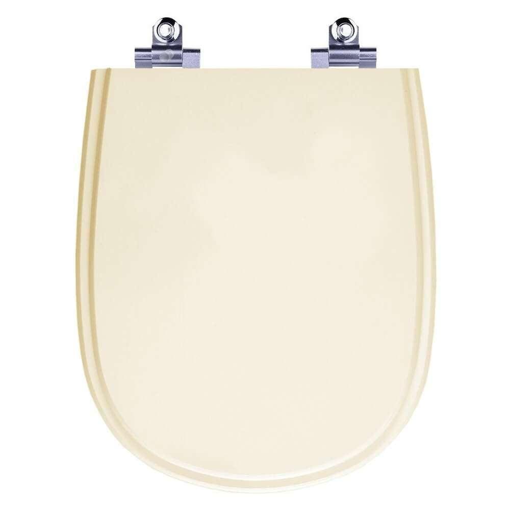 Assento Sanitário Laqueado Soft Close Donna Bege Claro para vaso Santamarina