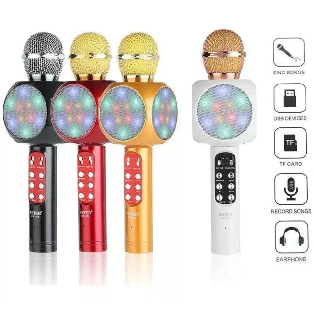 Microfone Portátil Sem Fio Karaokê Bluetooth Youtuber