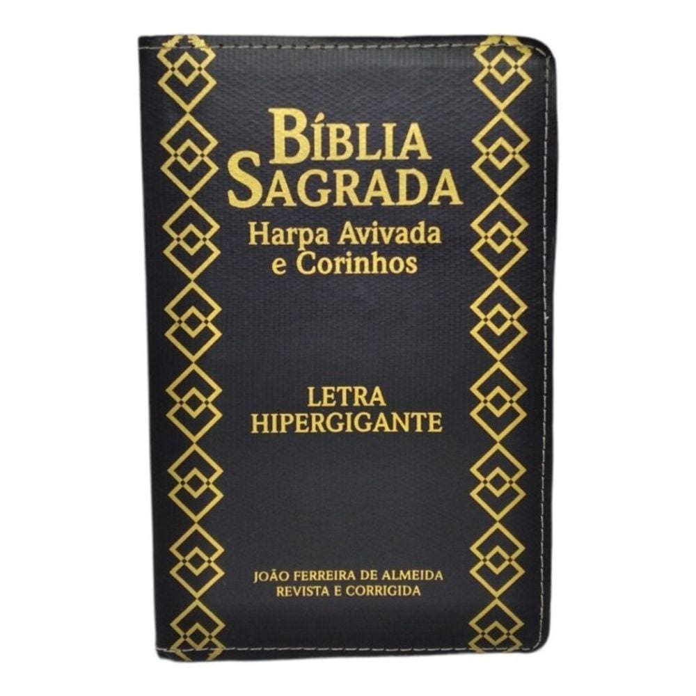 Bíblia Sagrada Pentecostal Letra Hipergigante Harpa Coros Gospel Evangélica