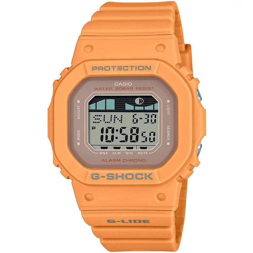 Relógio CASIO G-SHOCK laranja digital feminino GLX-S5600-4DR