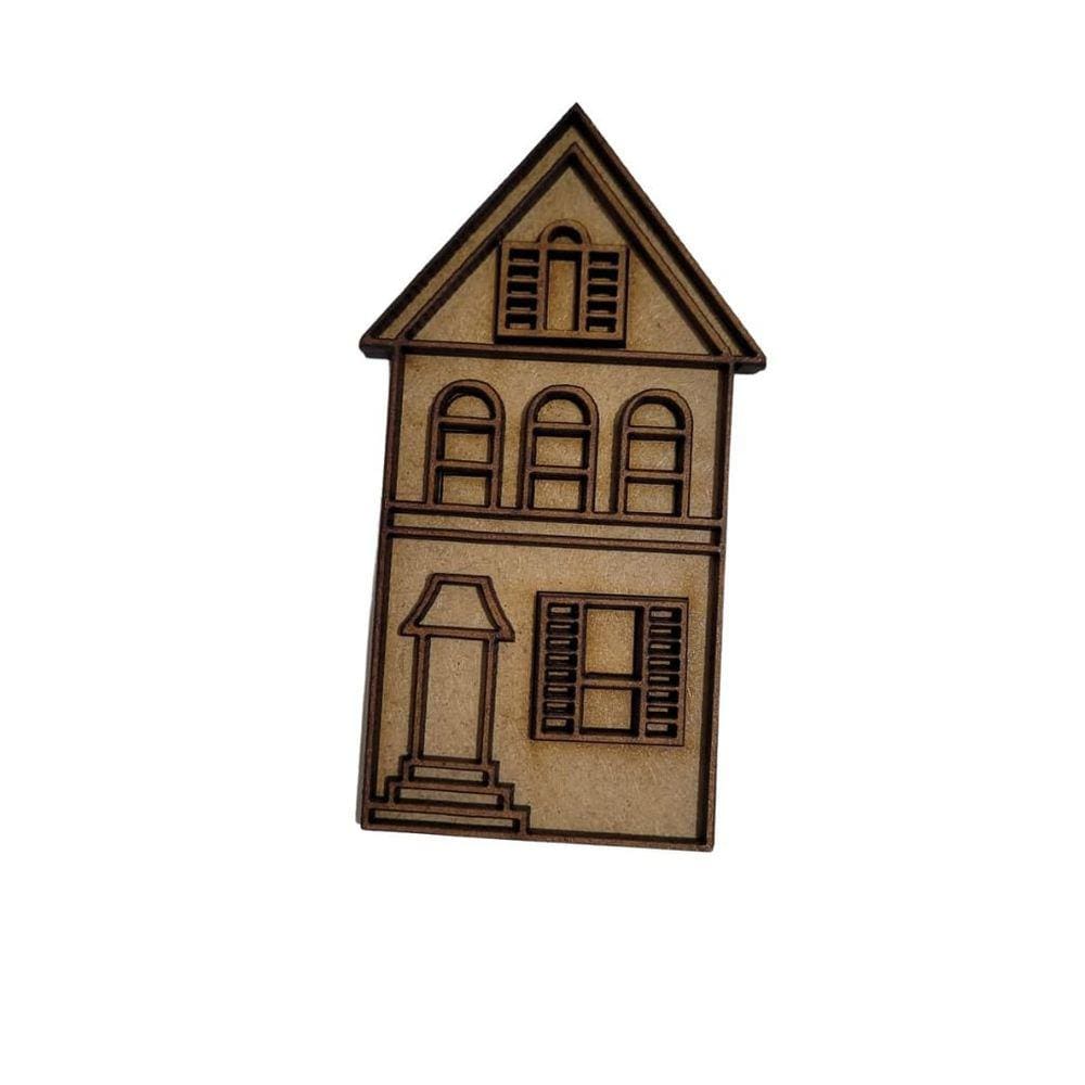 Aplique Casa Mansão c/aberturas e moldura para condomínio- Jeito Próprio Artesanato