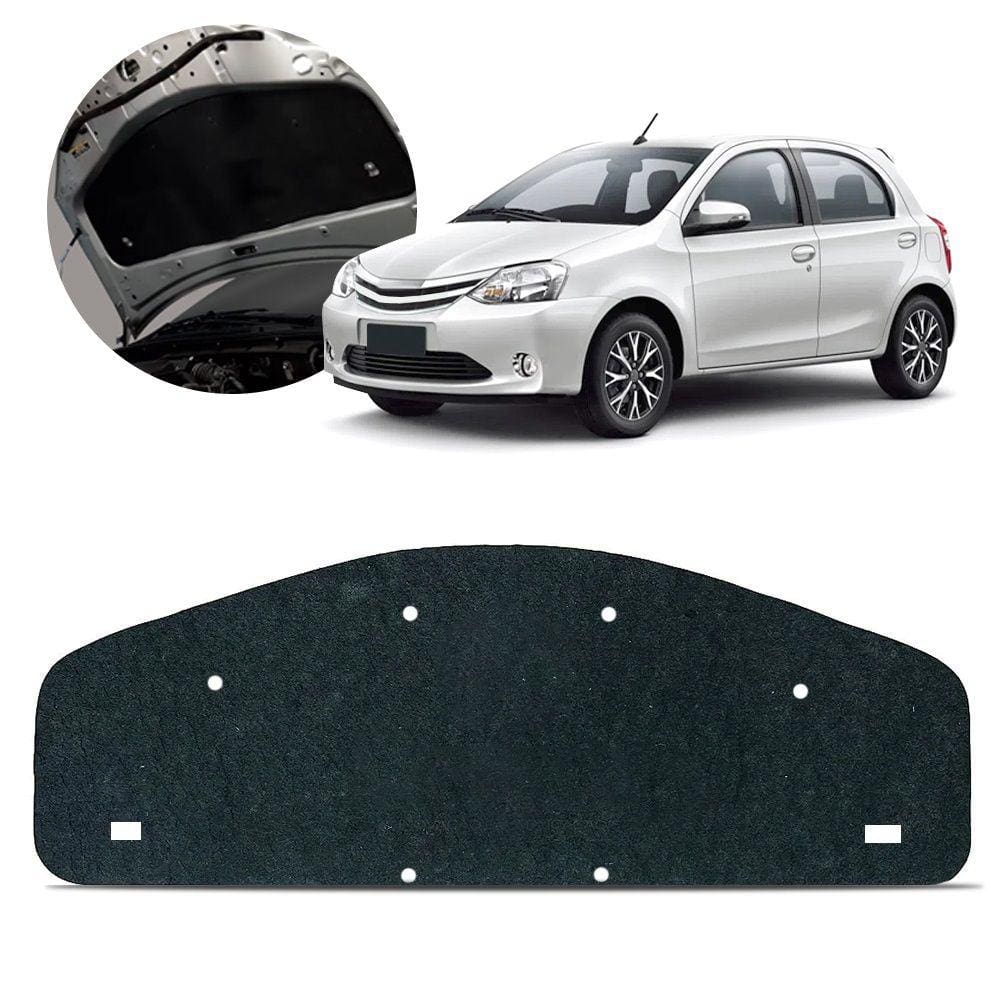 Forro Capô Manta Acústica Etios Hatch Sedan 2012 a 2021 Antirruído Isolante com Presilha Grud Gtc 5595