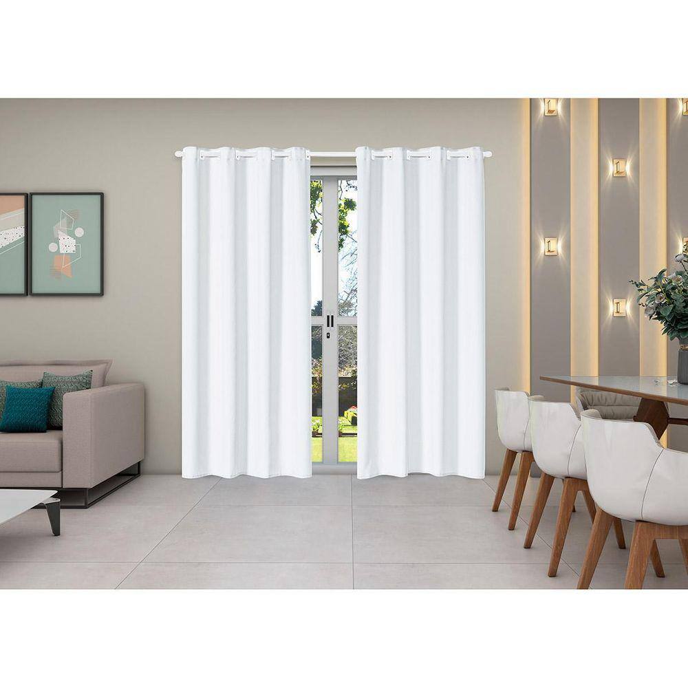 Cortina Oxford 2,80M X 2,30M Sala Quarto Janela Branco