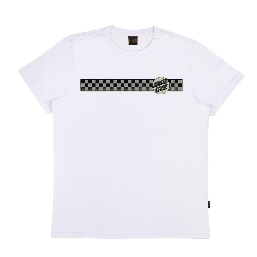Camiseta Santa Cruz Infinite Ringed Dot SS Masculina Branco
