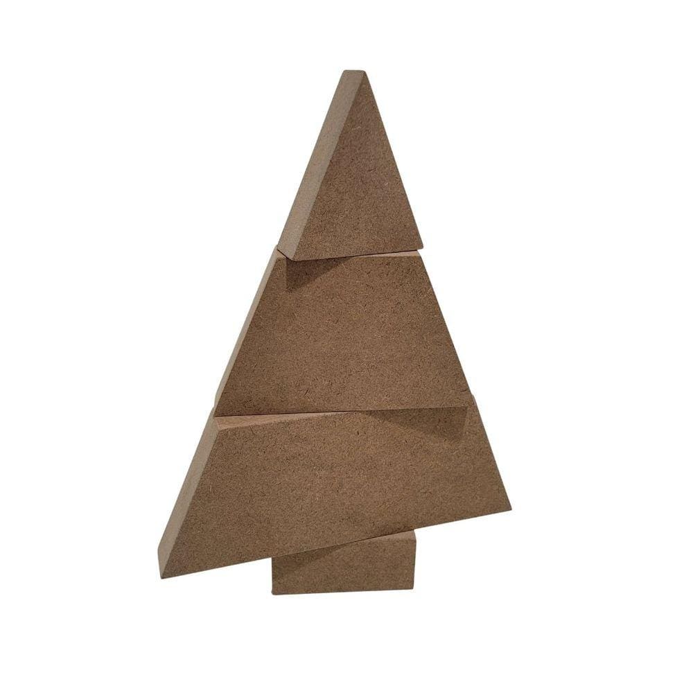 Enfeite de Mesa Pinheiro/ Árvore em mdf grosso G 29cm - Jeito Próprio Artesanato