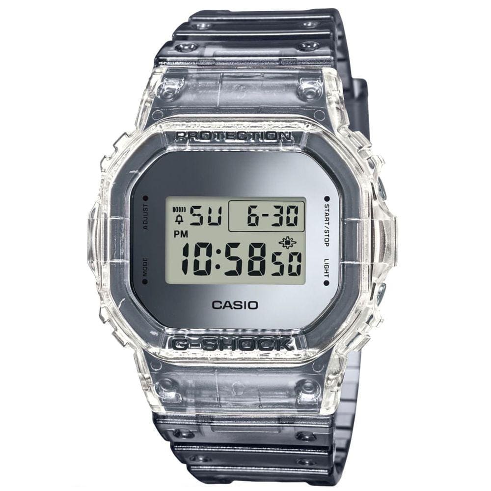Relógio CASIO G-SHOCK espelhado transparente DW-5600SK-1DR