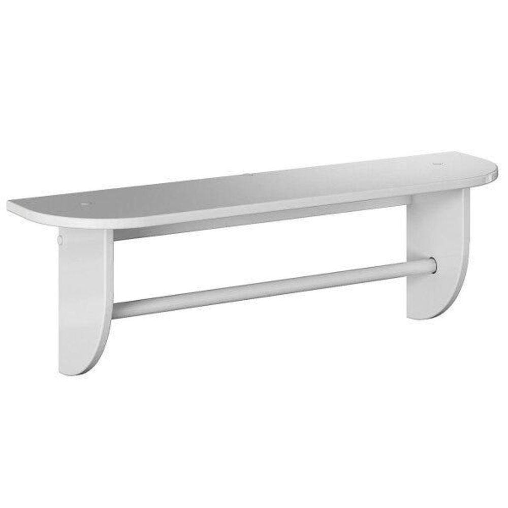 Prateleira com Suporte em MDF Móveis Peroba Branco Brilho
