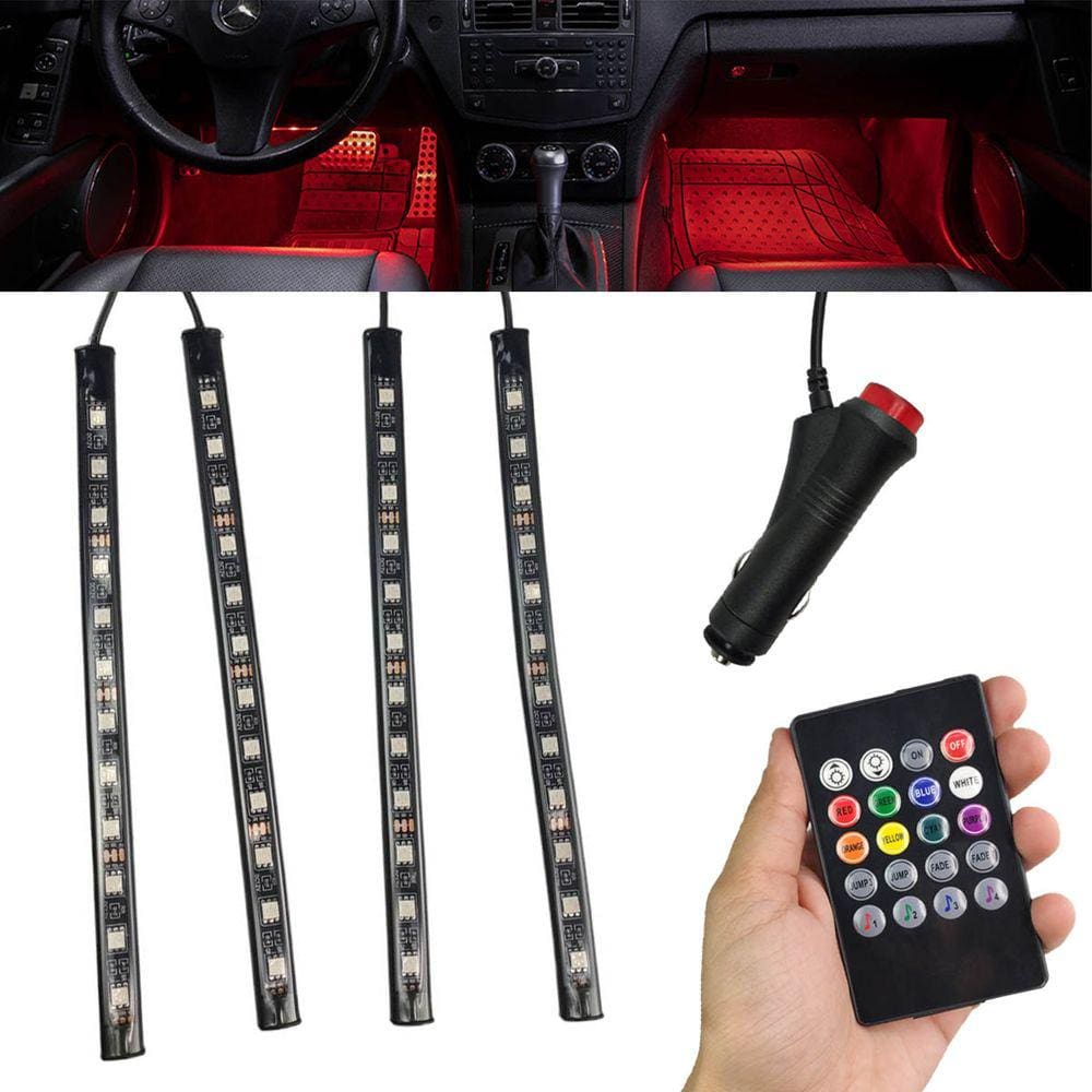 Barra Neon Led 8 Cores RGB Controle Musica Carro Moto Caminhao Decoraçao Iluminaçao
