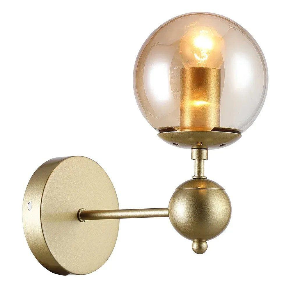 Arandela Orbe 40W Dourado E Champagne