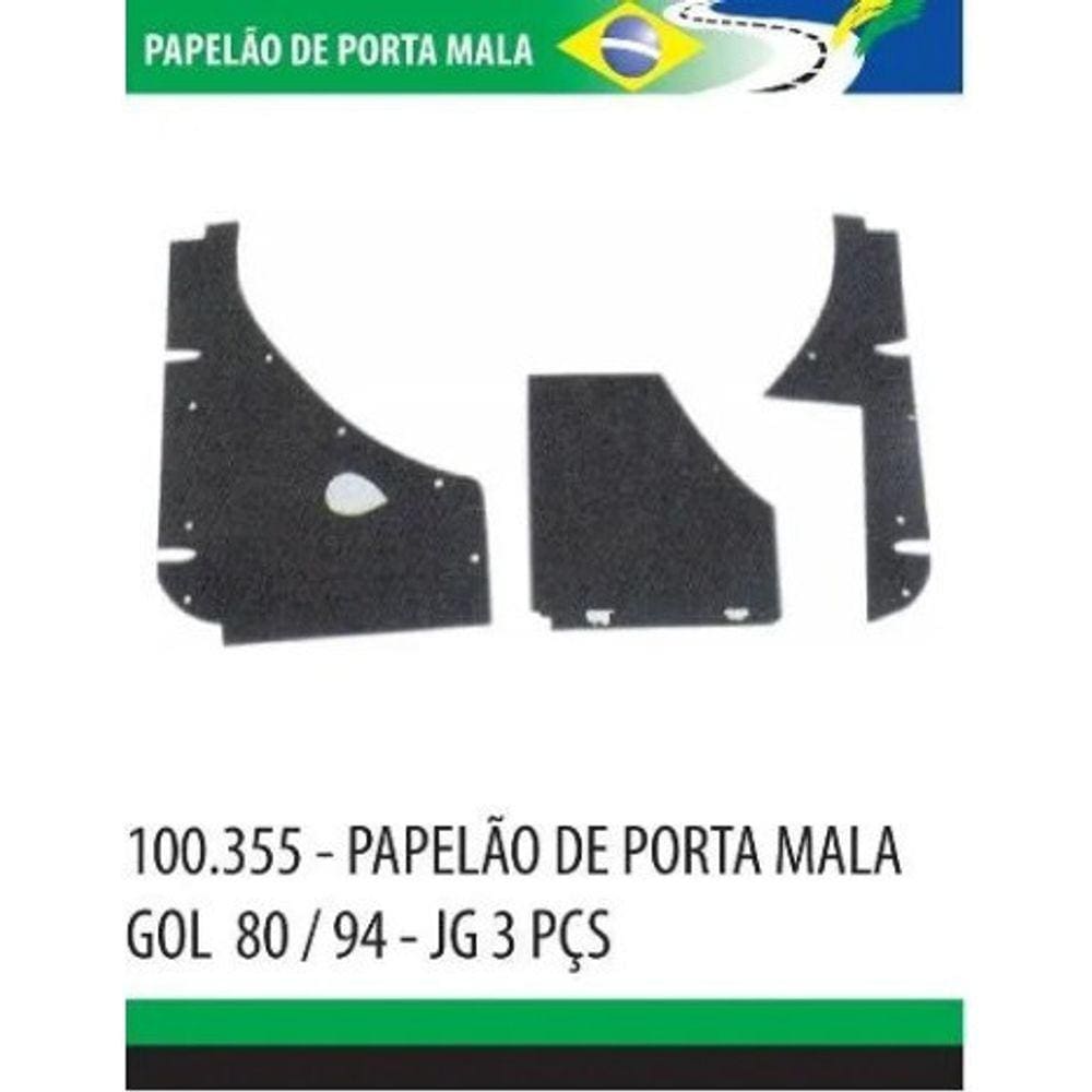 Revestimento Em Papelão De Porta Malas Gol 80/94 - Preto