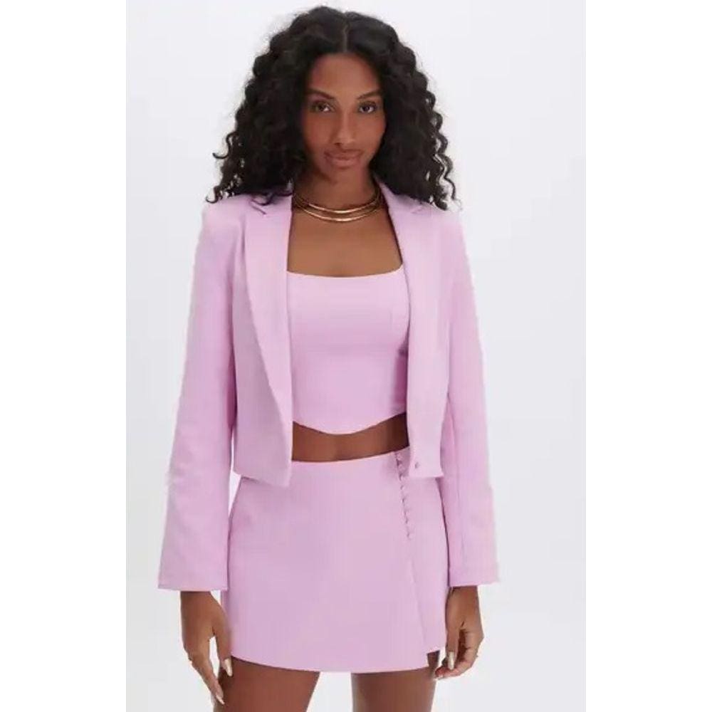 Blazer Curto Manga Longa Myft Feminino