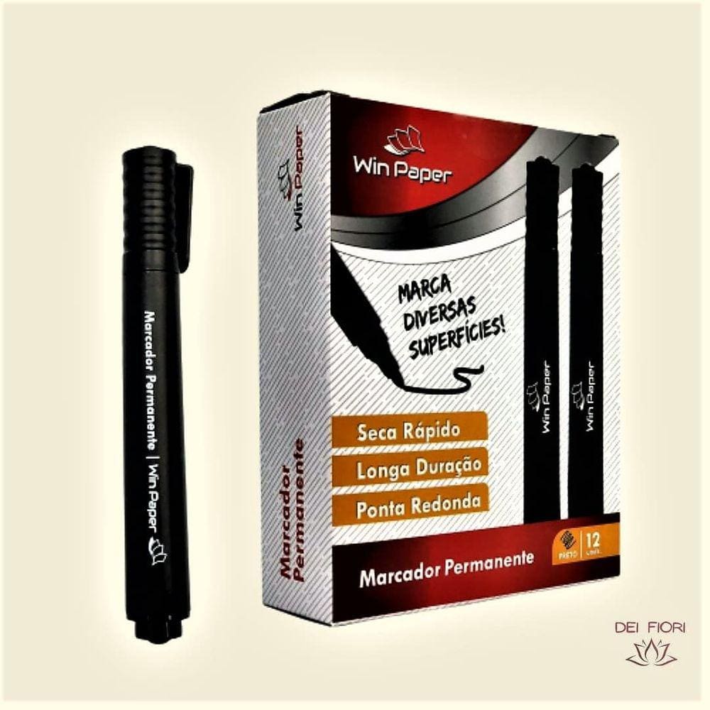 Caneta Marcador Retroprojetor Cores Multiuso Caixa Com 12un