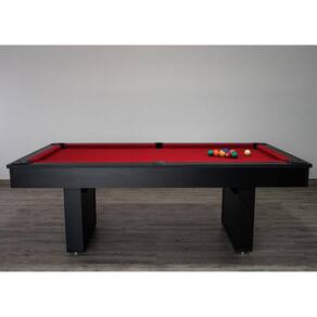 Mesa de Sinuca Bilhar Dinâmica Diversões Black & Red Média 1,88x1