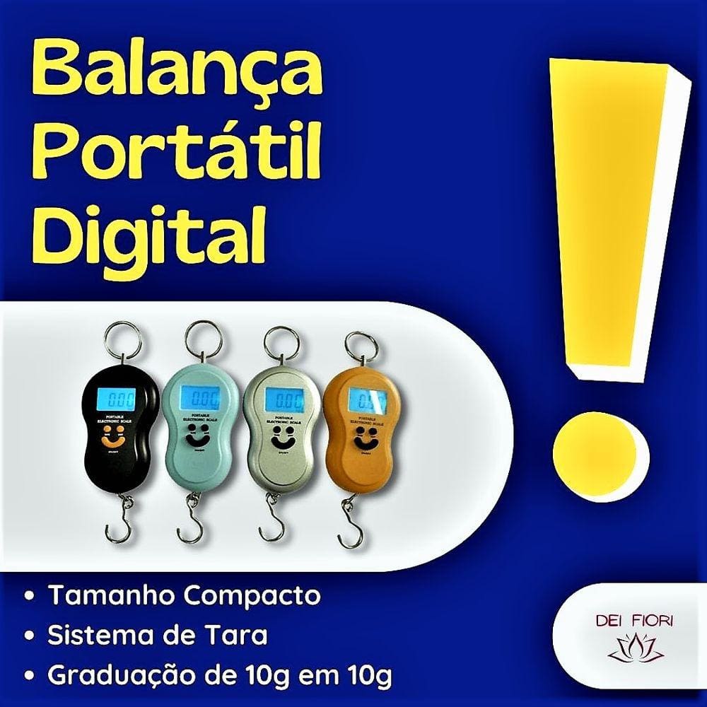 Balança Eletronica Bagagem Digital Mão Com Gancho Mala 50kg