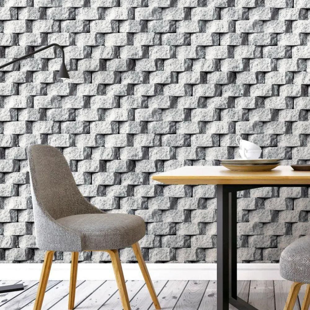 Papel de Parede Tijolo Cinza ESS1059 - 10m x 0.53m