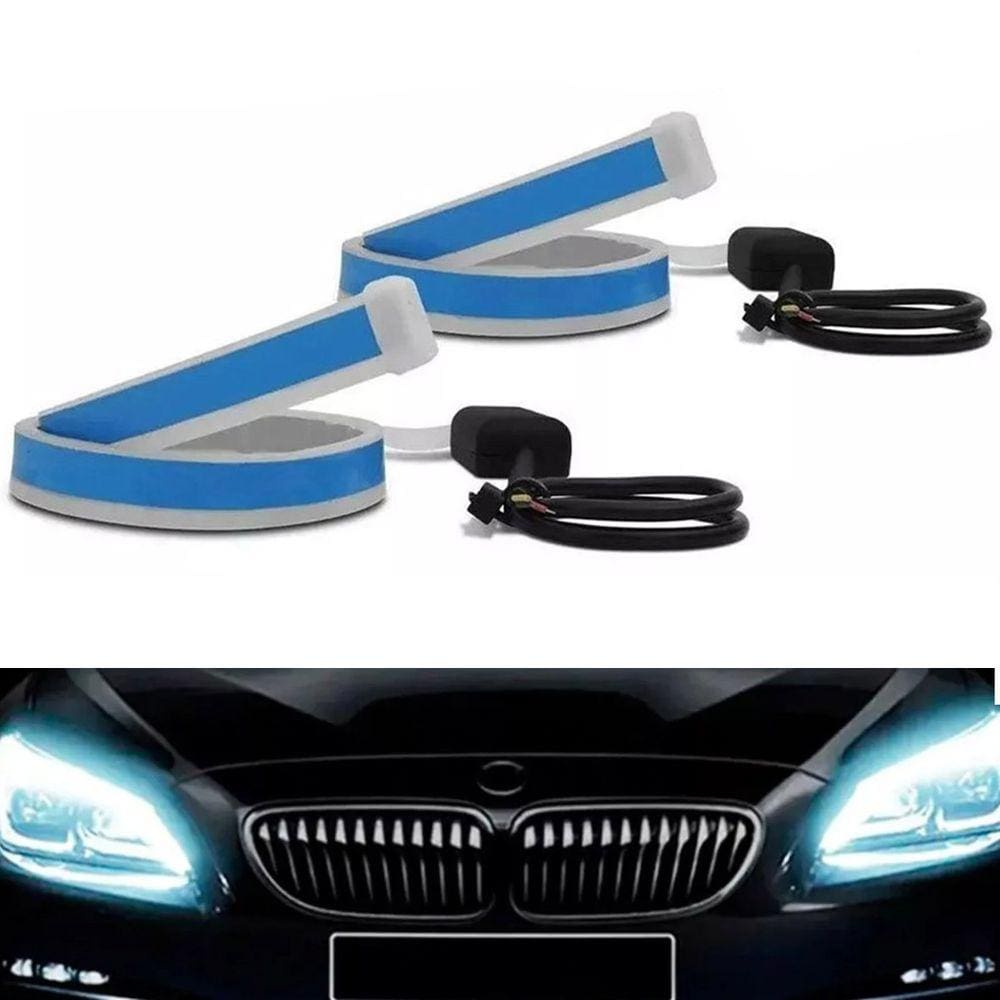 Fita Par Led Farol Seta Sequencialmente Carro Iluminaçao Automotivo 60cm DRL Pick Up VK Prisma