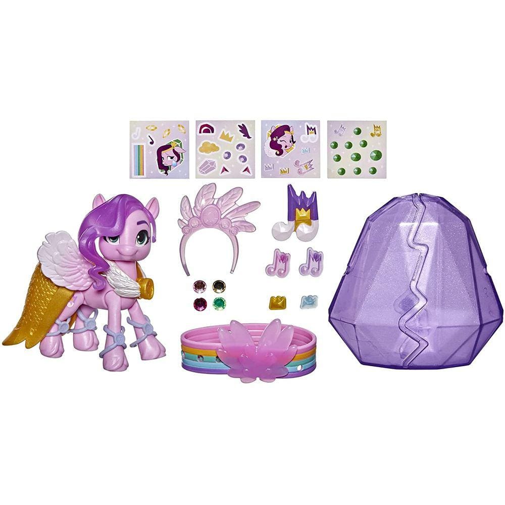 Pônei de Cristal Princesa Pipp Petals - Brinquedo Rosa, 7,62 cm, Acessórios Surpresa, Pulseira de Amizade