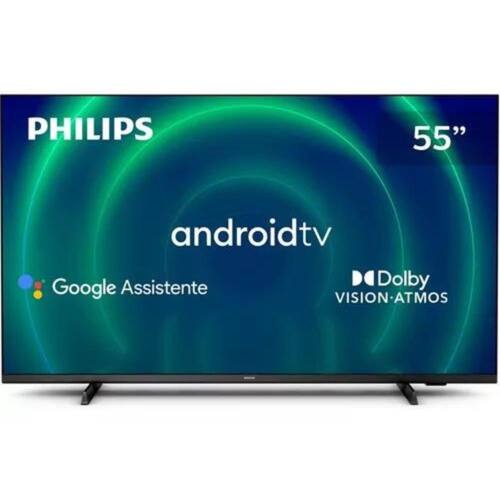 Smart Tv Philips Android 55`` 4k Comando De Voz 55PUG7406/78 Menor preço em Smart Tv Philips Android 55`` 4k Comando De Voz 55PUG7406/78
