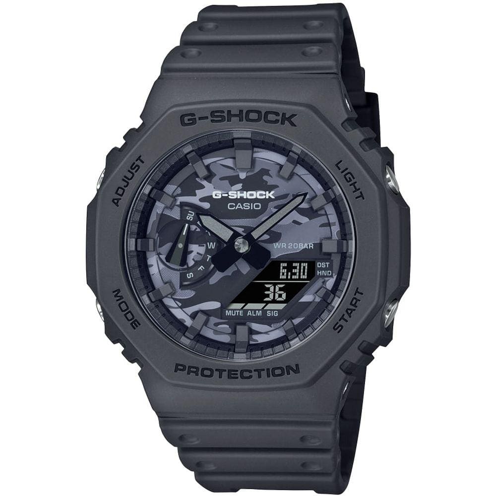 Relógio CASIO G-SHOCK masculino camuflado GA-2100CA-8ADR