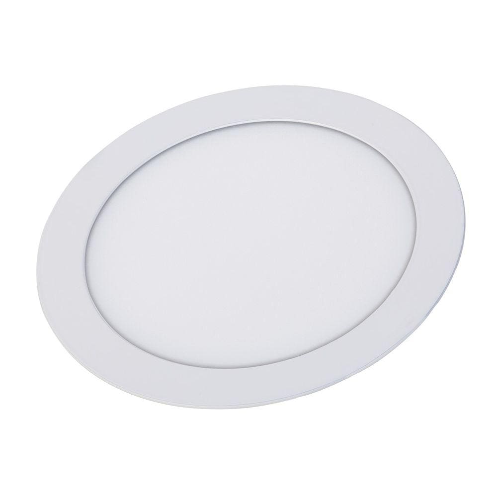 Painel Plafon de Embutir Redondo Branco 16cm Led 12W 6500K Bivolt