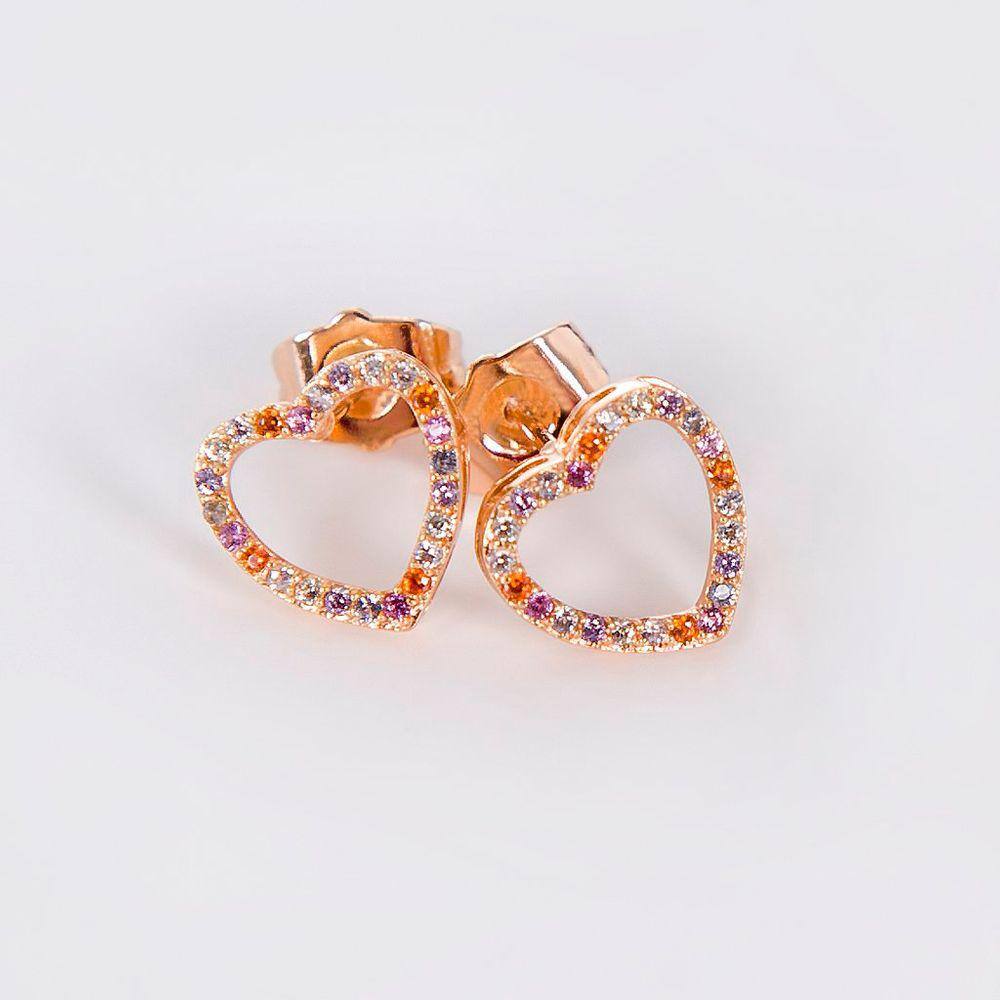 Brinco Grande Cravejado de Microzirconias Coloridas