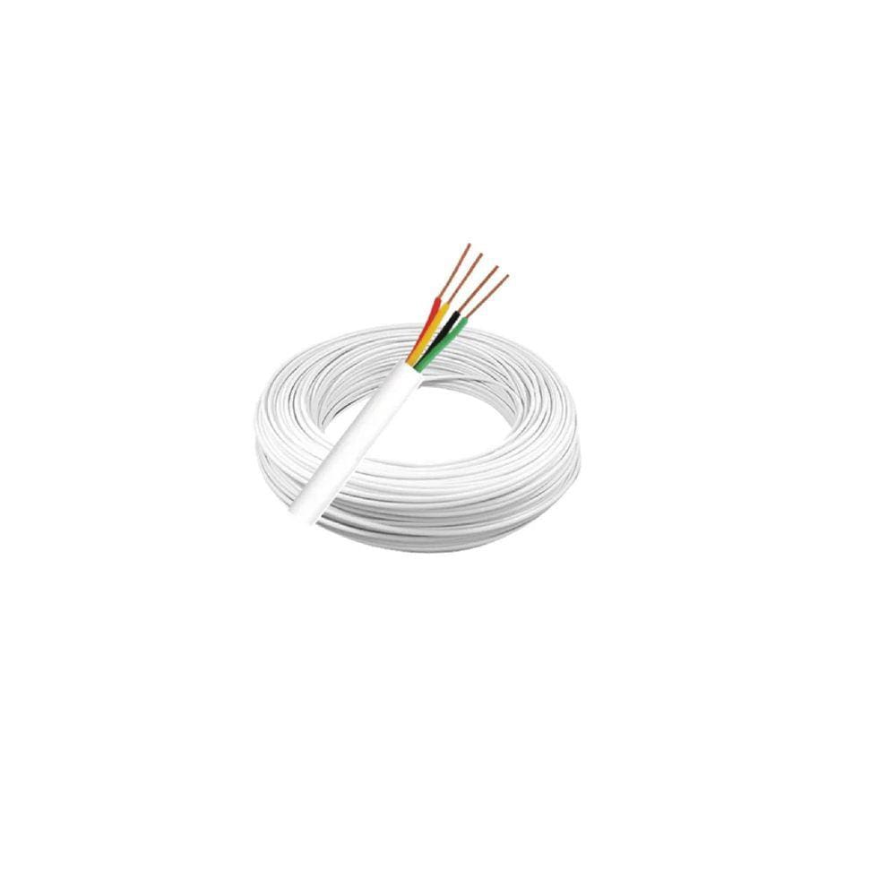 Cabo Fio Alarme 4 Vias 0,50Mm Interfone 250M 5X50