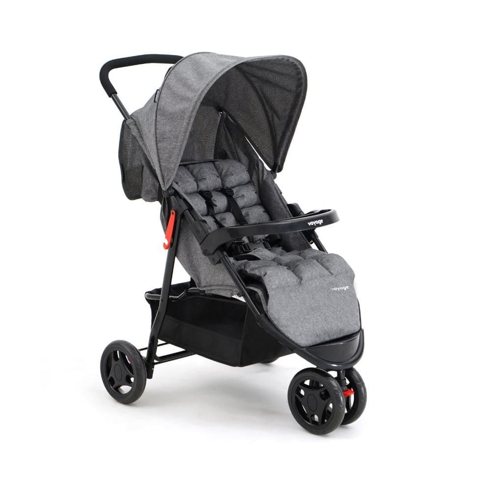 Carrinho de Bebê Delta Cinza Mescla - Voyage