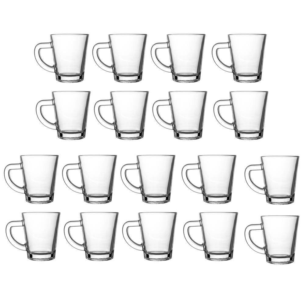 Jogo 18 Xícaras Café Vidro Casual 70Ml Class Home