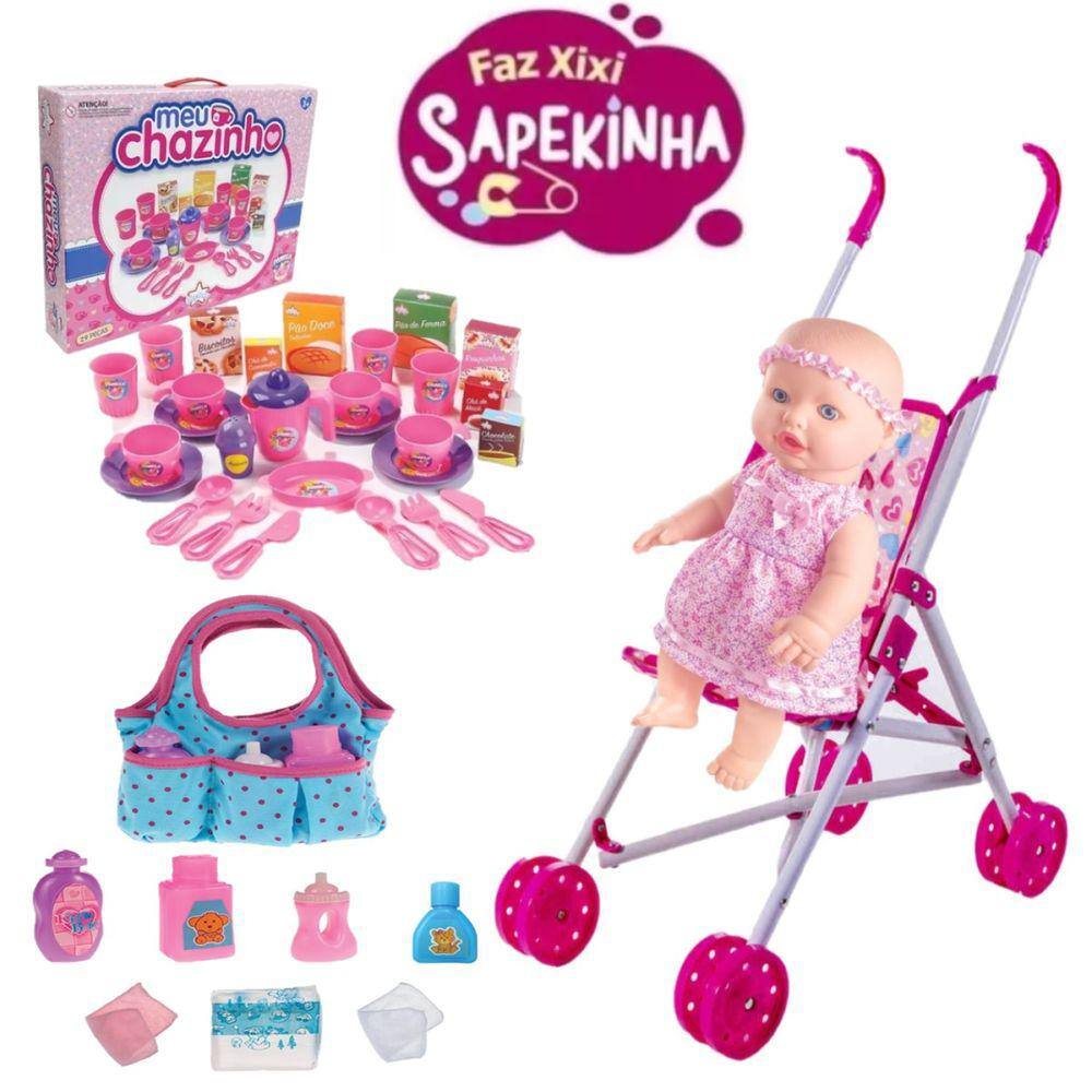 Boneca Bebê Reborn - New Born - Faz Xixi Divertoys Com Acessório 8046