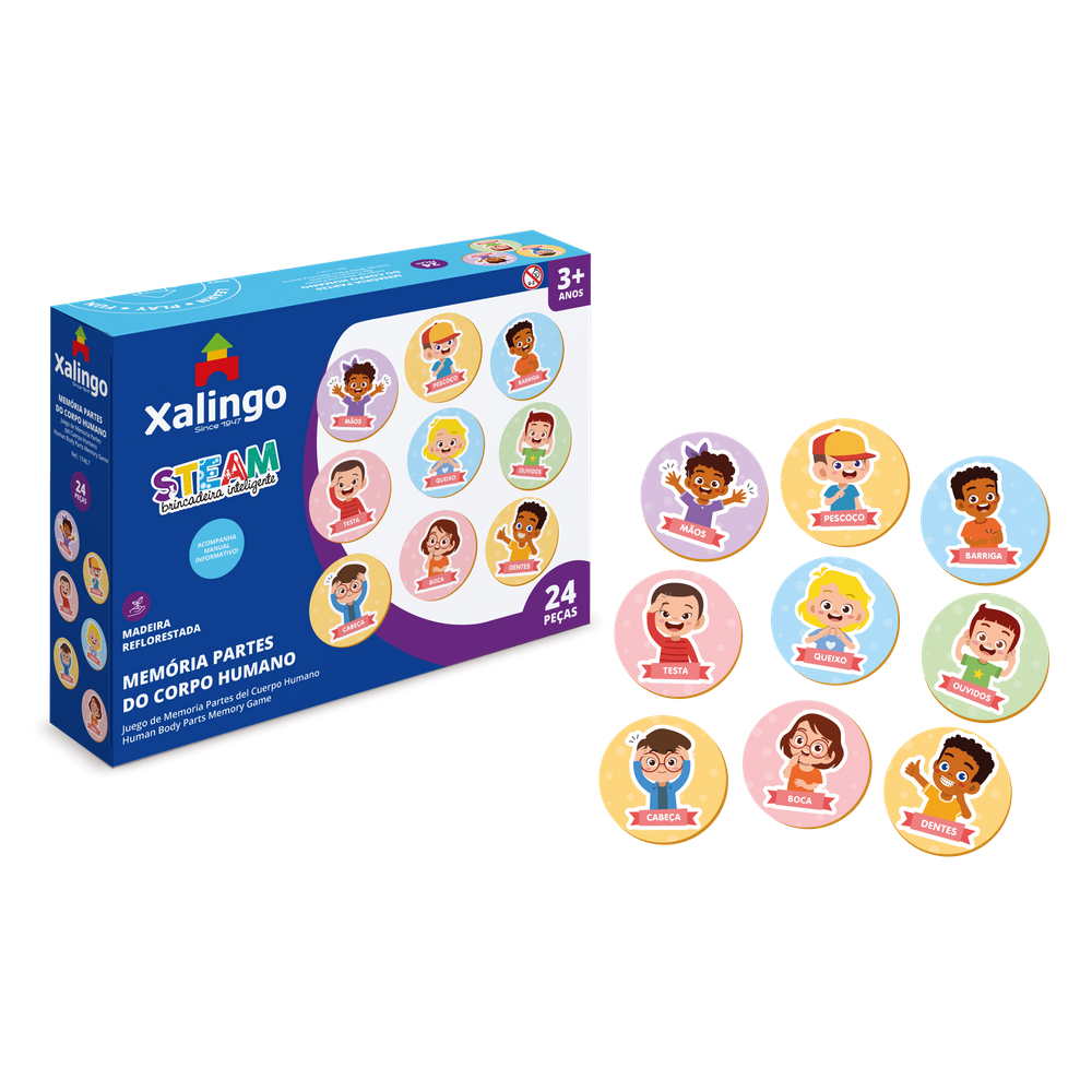 Steam Educativo Jogo da Memória Partes do Corpo Humano Xalingo