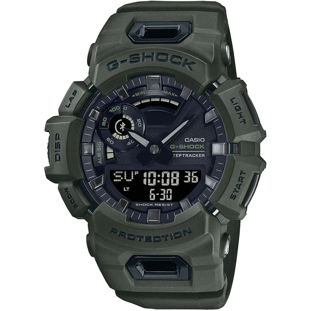 Relógio CASIO G-SHOCK G-SQUAD masculino verde GBA-900UU-3ADR