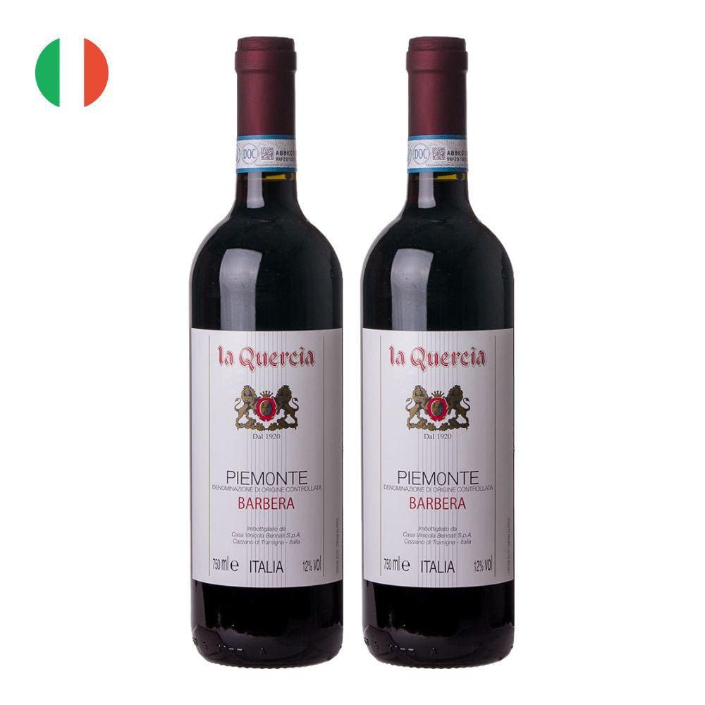 Kit 2 Vinhos Barbera La Quercia Tinto Itália 750ml