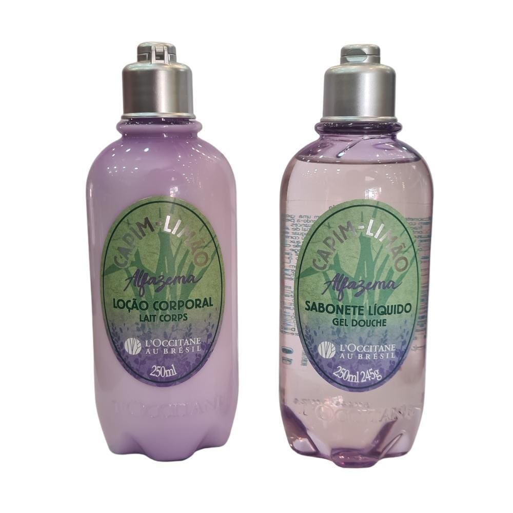 Kit L`Occitane Capim Limão Alfazema Loção+Sabonete Líquido