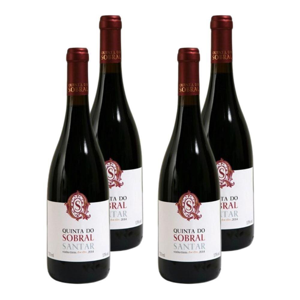 Kit 4 Vinhos do Dão Quinta do Sobral D.O.C Tinto Portugal 750ml