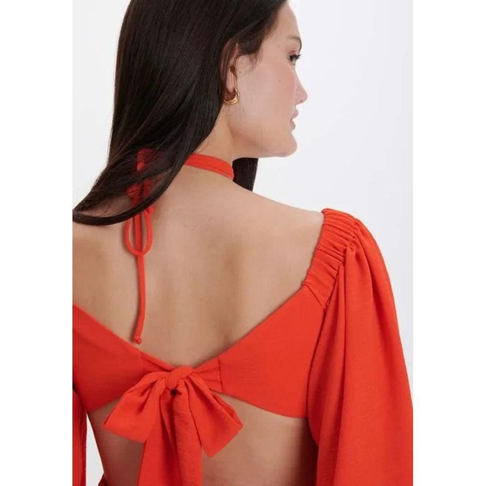 Vestido Curto Com Cut Out Myft Feminino