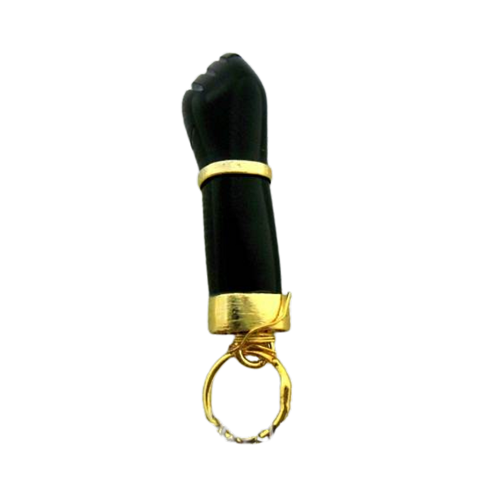 Colar Figa Pedra Onix Preto Montagem Envolto Dourado