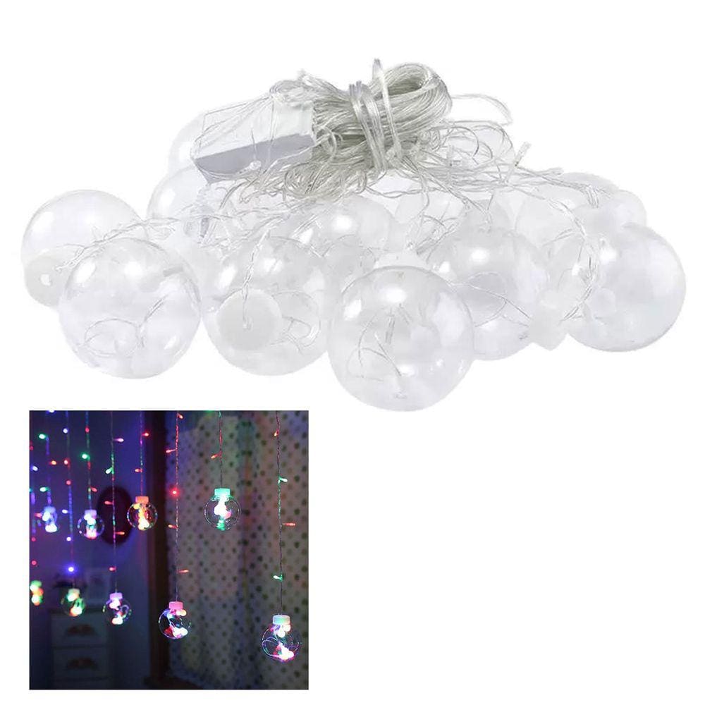 Pisca Pisca 12 Bolas Natal Super Led 3 Metros Natalino Controle 8 Modos Decoraçao Arvore de Natal Fim de Ano