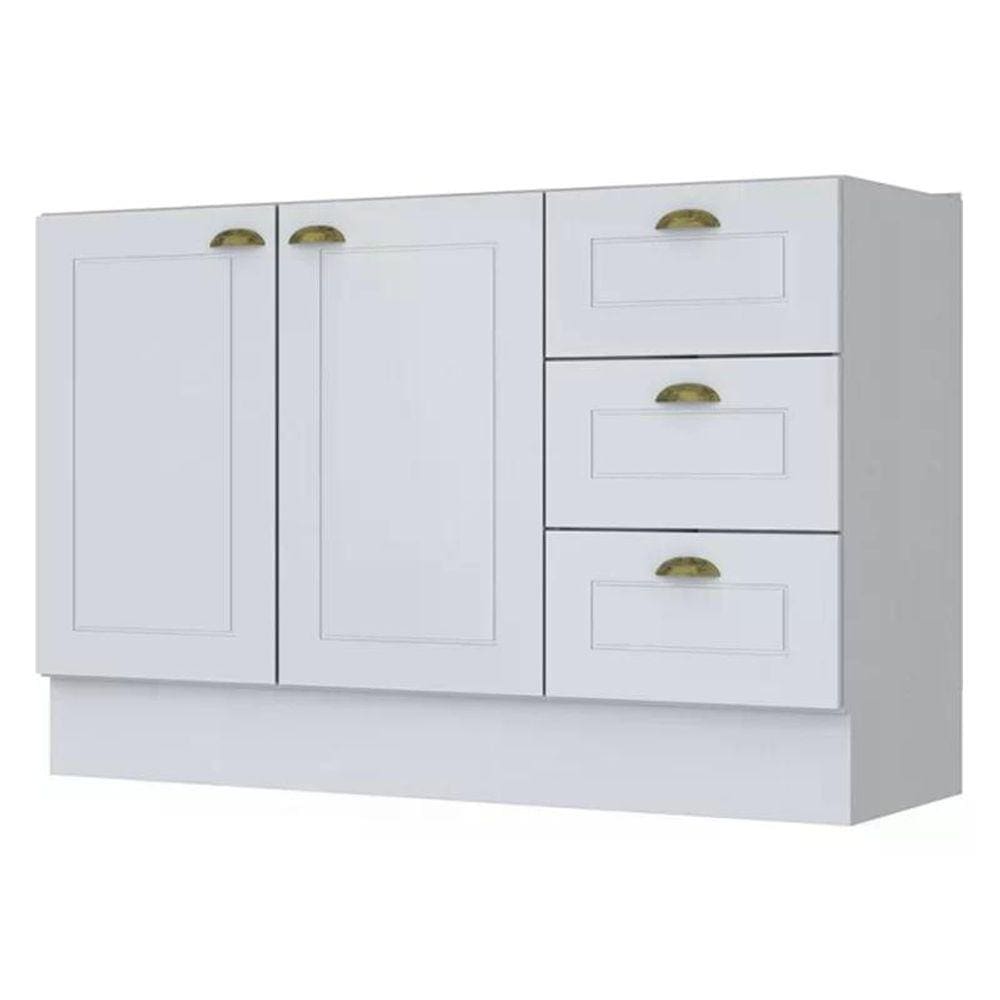 Balcão Pia 2 Portas e 3 Gavetas 120cm Americana - Móveis Henn