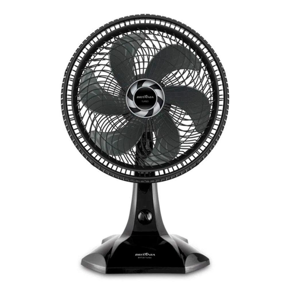 Ventilador de Mesa Britânia BVT30 Turbo 60w Preto 220V