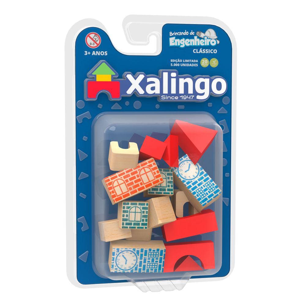 Brincando de Engenheiro Blocos de Montar Colorido 20 peças Xalingo