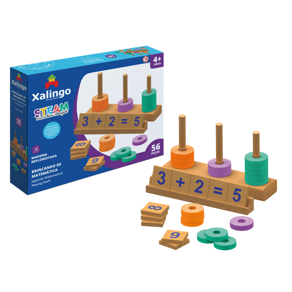 Steam Quebra-Cabeça Brincando de Matemática Xalingo
