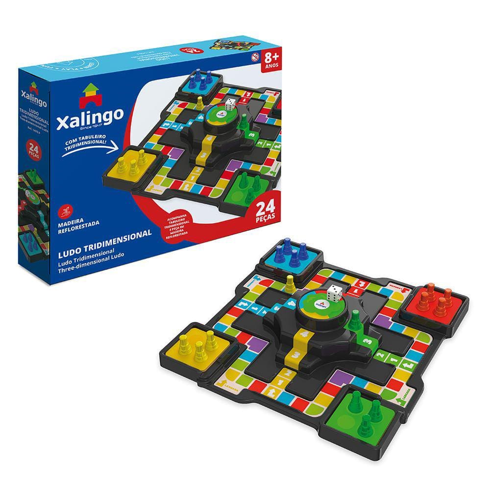 Jogo Ludo Tridimensional Xaligo