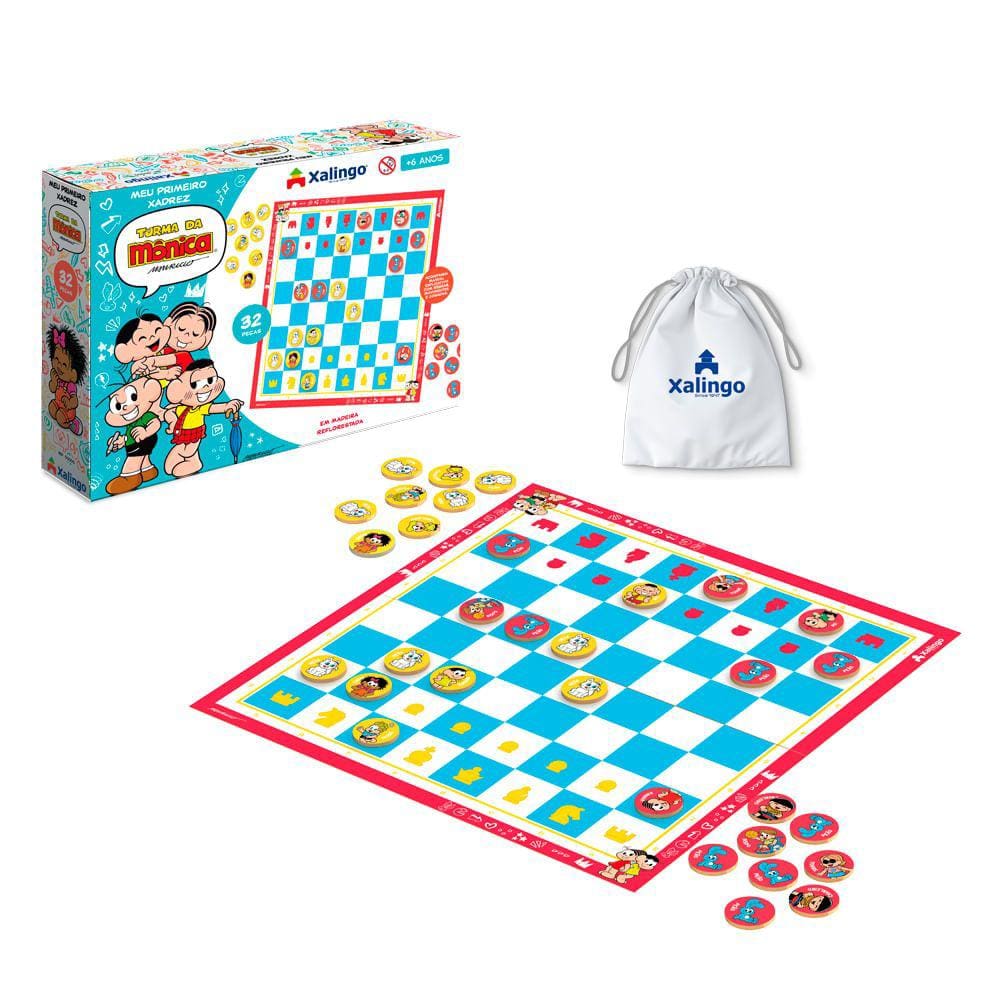 Xadrez Infantil Turma da Mônica Xalingo