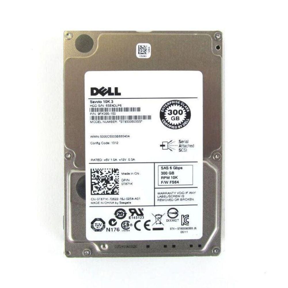 Hd Sas Dell 300Gb 2.5 10K.3 0T871K T871K St9300603Ss