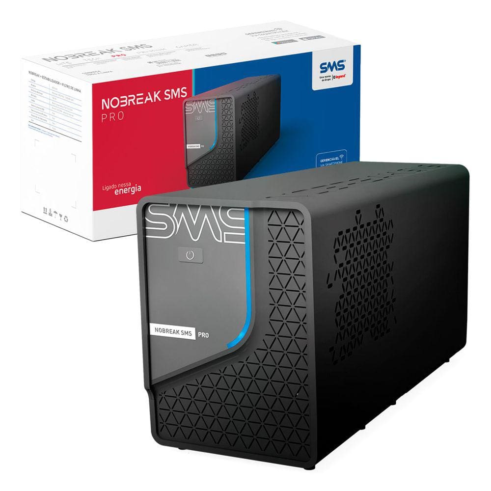Nobreak 700VA SMS Pro, Bivolt Automático, Saída 115V, 6 Tomadas, Wi-Fi - 29400