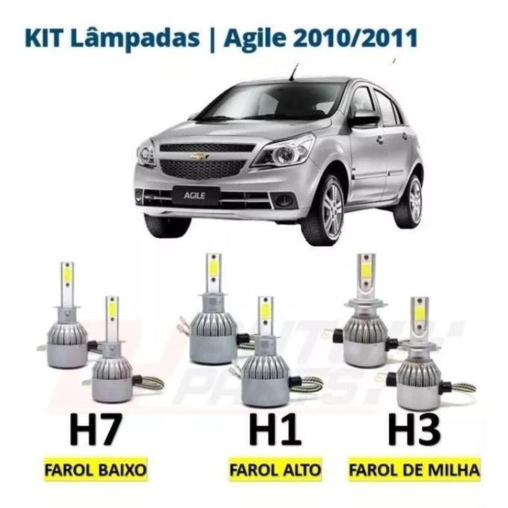 kit de lampadas super brancas gm agile 2009 a 2013