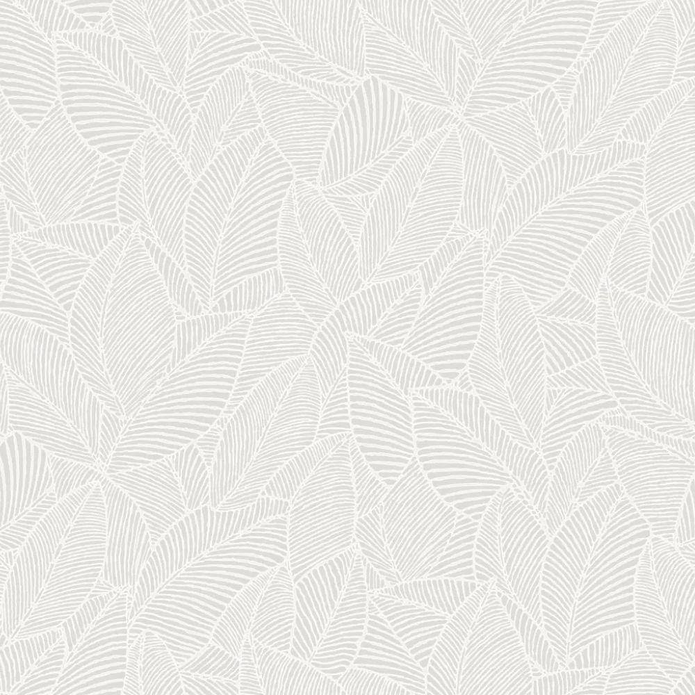 Papel Parede Essencial Folhagem Branco Ess1040
