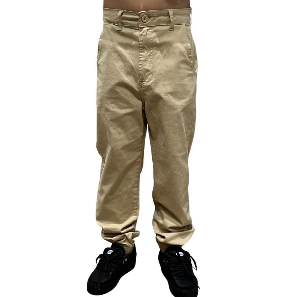 Calça Jogger Sarja Masculina Hocks Skate Bege 23749